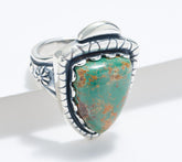 American West Sterling Silver Arrowhead Gemstone Ring, Size 5